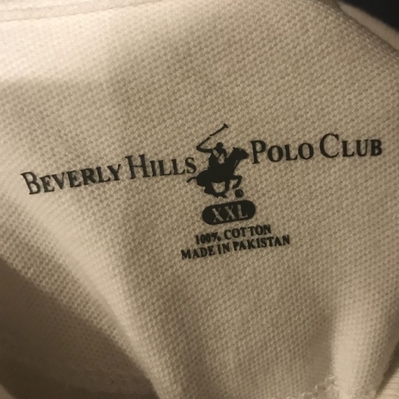⛔️SOLD⛔️Beverly Hills Polo white shirt size XXL - Picture 4 of 4